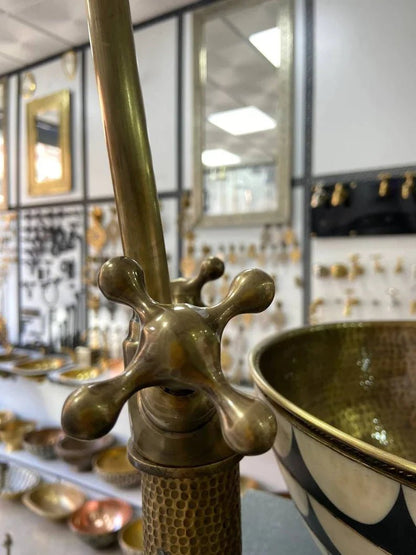 Moroccan sink bowl Bathroom bronze sink ,outdoor Vanity Vessel Sink ,copper Handcrafted Drop In Sink Round Sink Washbasin.