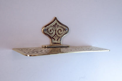 Vintage Brass Bathroom Shelf for Candles: Wall Mounted Elegance