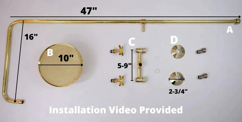 Antique Brass Shower Fixtures | Luxurious Brass Shower System