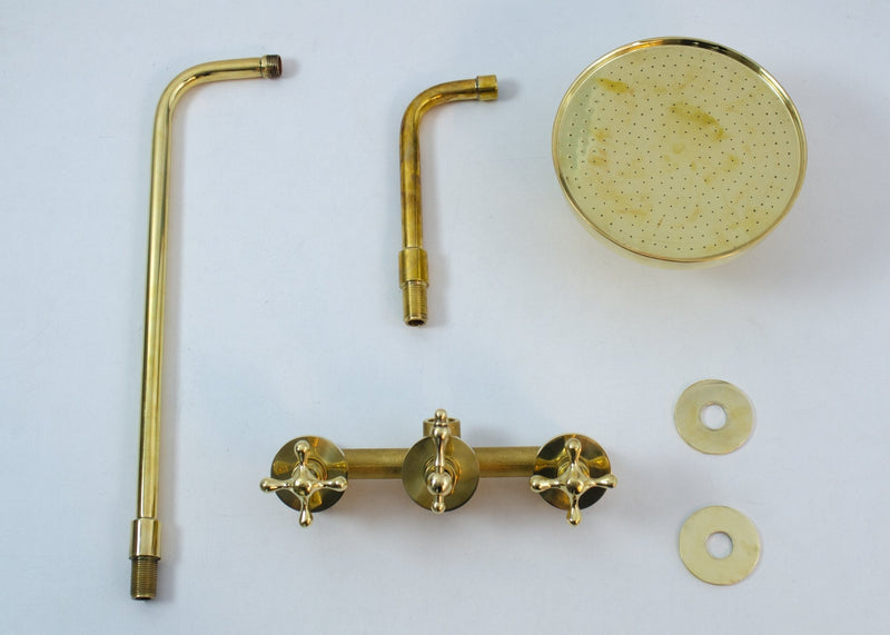 Antique Brass Shower Set | Luxurious Vintage Bathroom Upgrade