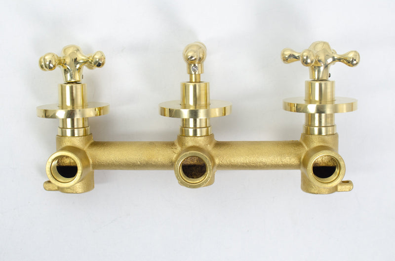 Antique Brass Shower Fixtures - Brass Shower Set