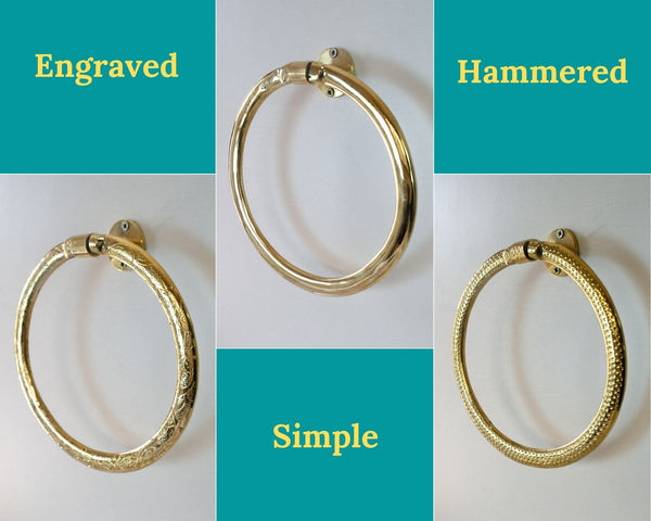 Brass Towel Ring - Bathroom Towel Holder