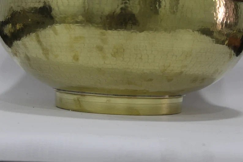 Solid Brass Round Sink , handmade Counter-top Sink hammered Sink