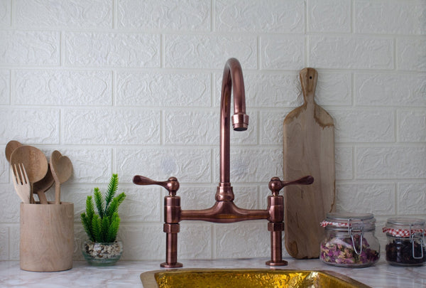 Bridge Kitchen Faucet - Copper Faucet