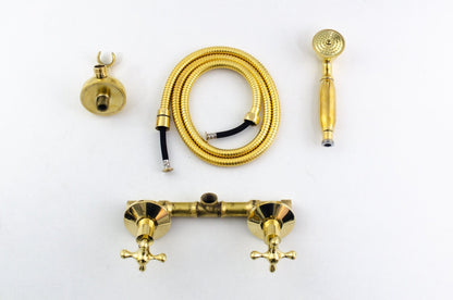 Pommeau de douche à main en laiton - Système de douche intégré