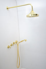 Brass Shower Fixtures - Dual Shower Head