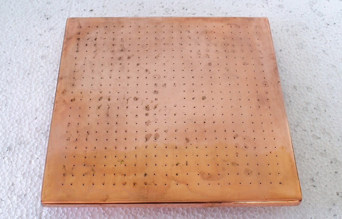 Pommeau de douche en cuivre - Pommeau de douche carré