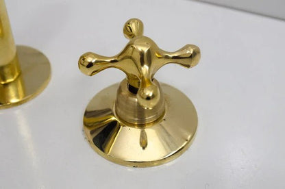 Widespread Brass Bathroom Faucet - Unlacquered Brass Bathroom Faucet
