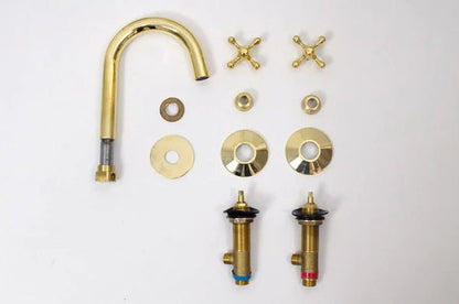 Widespread Brass Bathroom Faucet - Unlacquered Brass Bathroom Faucet