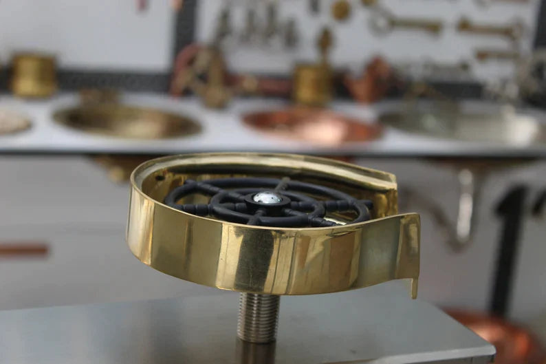 Unlacquered Brass Glass Rinser For Kitchen Sinks, Kitchen Sink Accessories, Bar Glass Rinser