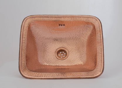 Hammered Copper Sink  , Moroccan Drop-in Sink 14-5/8" x 12-1/8"