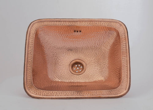 Hammered Copper Sink  , Moroccan Drop-in Sink 14-5/8" x 12-1/8"