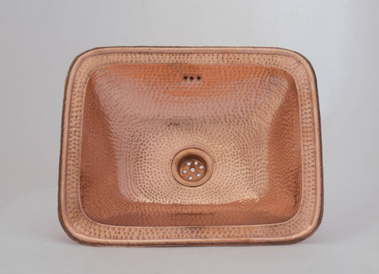 Hammered Copper Sink  , Moroccan Drop-in Sink 14-5/8" x 12-1/8"