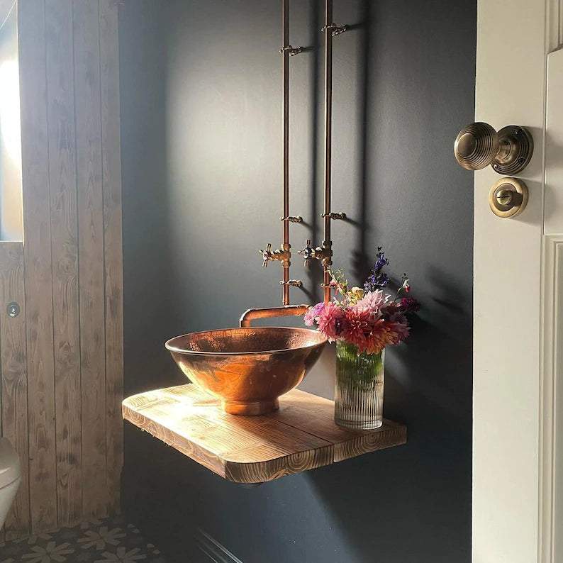 Hammered Copper Bathroom Sink - Copper Vessel Sink