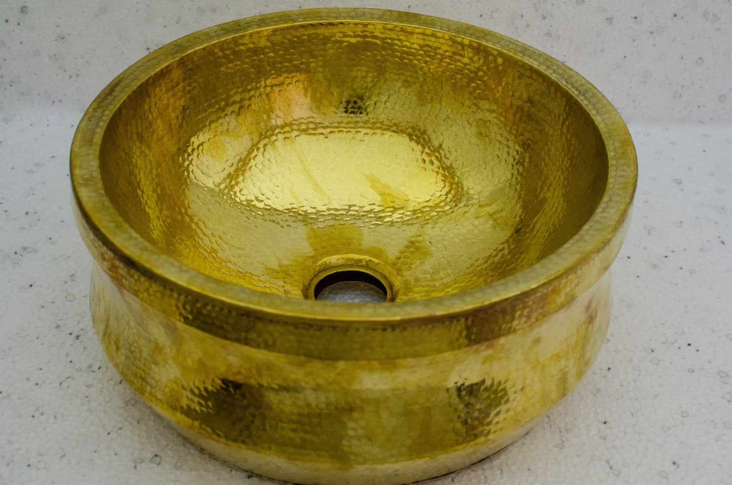 Hammered Curved Vessel Sink - Handmade Traditional Brass Sink