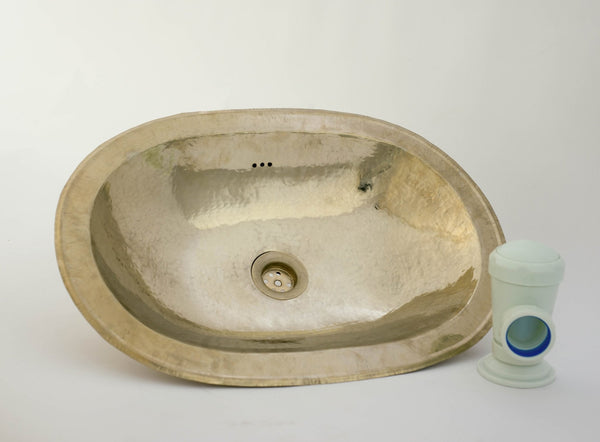 Handcrafted Oval Drop-in Bathroom Sink