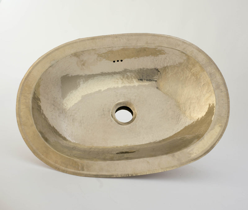 Handcrafted Oval Drop-in Bathroom Sink