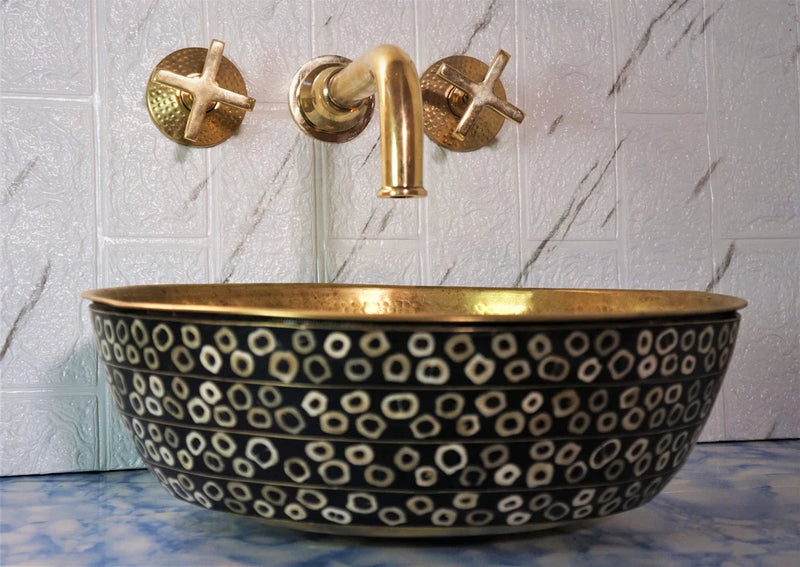 Moroccan Faucet, Wall Mounted Brass Faucet, Unlacquered Bathroom Faucet, Handmade Brass Faucet.costum faucet