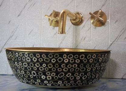 Moroccan Faucet, Wall Mounted Brass Faucet, Unlacquered Bathroom Faucet, Handmade Brass Faucet.costum faucet