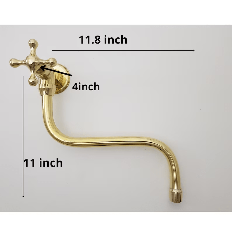 Brass Single Hole Kitchen Faucet - Single Hole Wall Mount Faucet