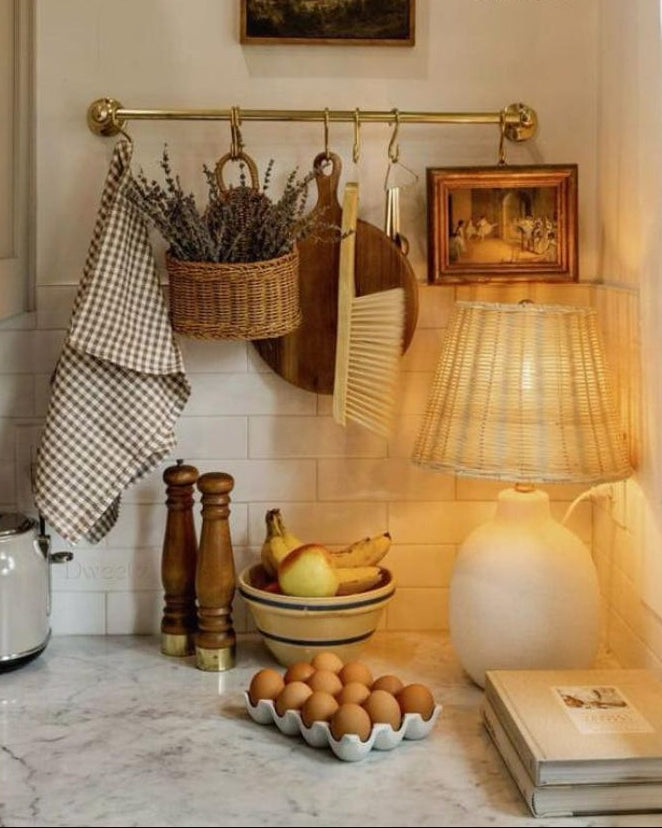 Antique Style Unlacquered Brass Pot Rack