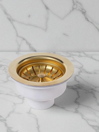 Unlacquered  Legs Bridge Faucet + sink unlacquered  strainer