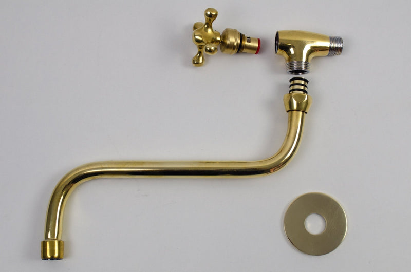 Brass Single Hole Kitchen Faucet - Single Hole Wall Mount Faucet