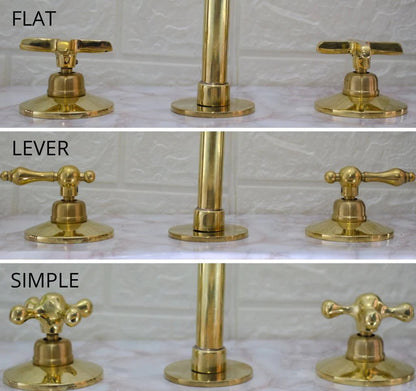 Vintage Brass Kitchen Faucet - Kitchen Faucet 3 Holes