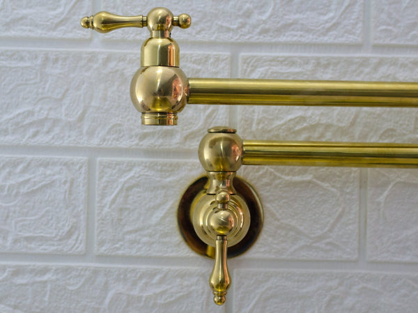 Unlacquered Brass Pot Filler