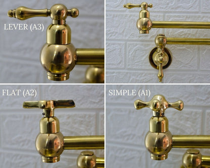 Unlacquered Brass Pot Filler