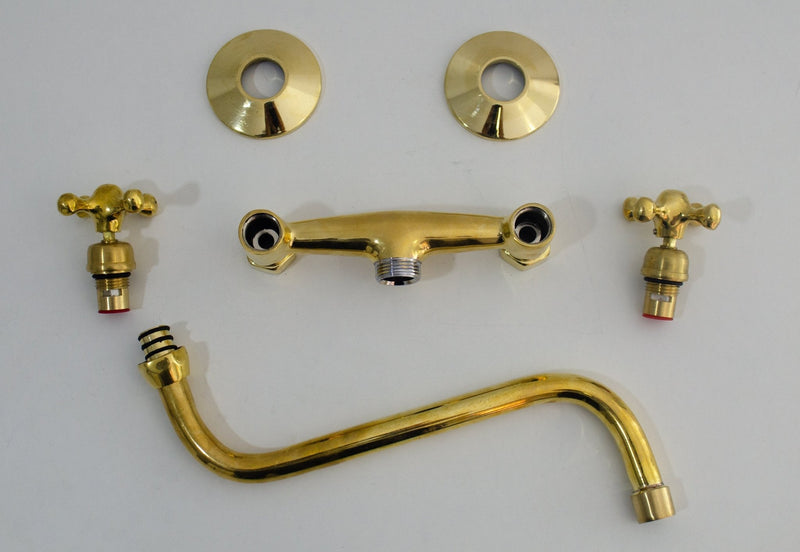 Unlacquered Brass Wall Mount Faucet: A Touch of Sophistication for Your Kitchen or Bathroom