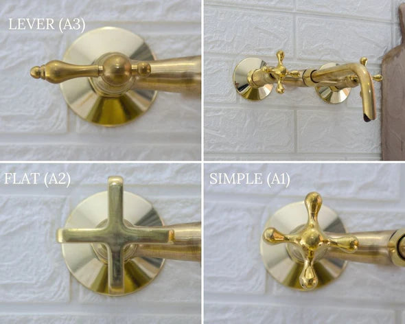 Brass Wall Mount Kitchen Faucet - Antique Brass Kitchen Faucet