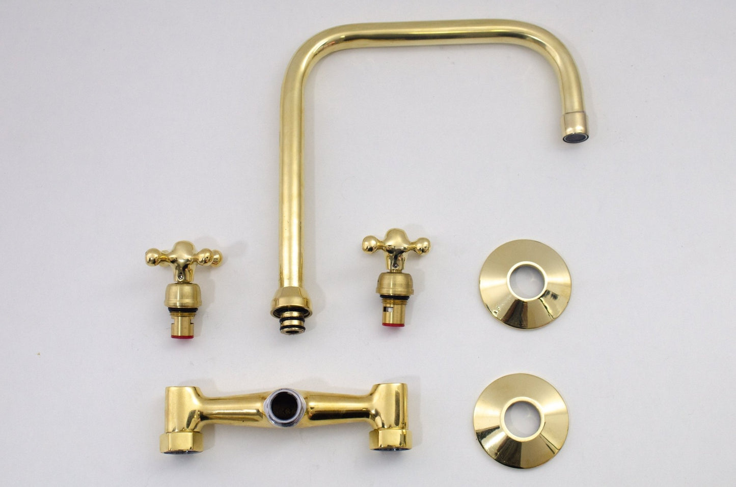 Unlacquered Brass Bridge Faucet - Wall Mounted Bridge Faucet