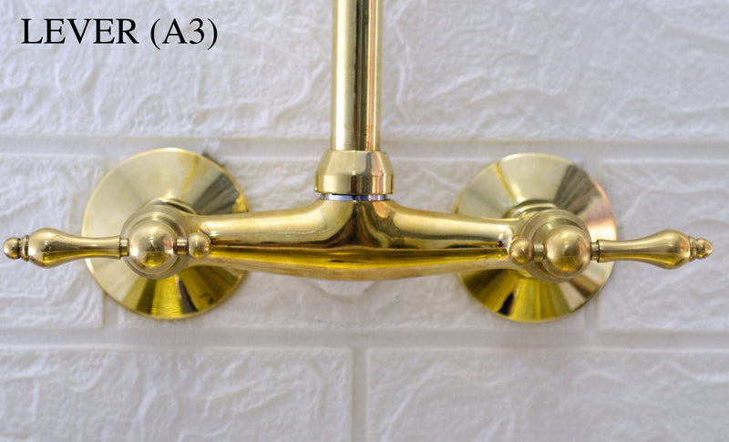 Wall Mount Bridge Faucet - Brass Bridge Faucet