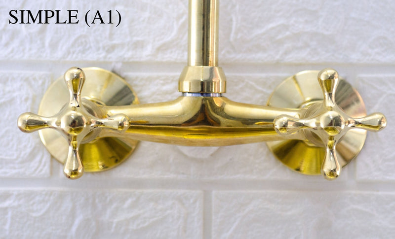 Wall Mount Bridge Faucet - Brass Bridge Faucet