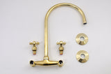 Wall Mount Bridge Faucet - Brass Bridge Faucet