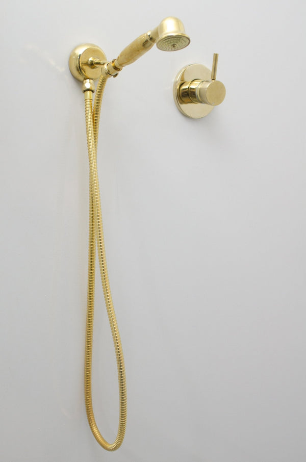 brass handheld shower head