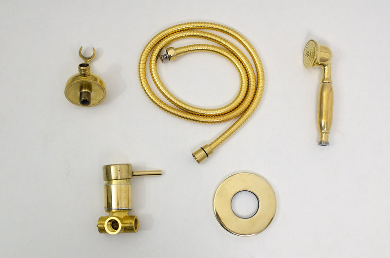 Brass Handheld Shower Head - Wall Mounted Shower System