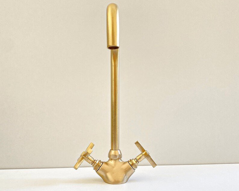 kitchen faucet antique sink faucet solid brass bathroom faucet Farmhouse Bathroom Brass Sink Faucet Vanity Matte Brass Faucet Basin Tap