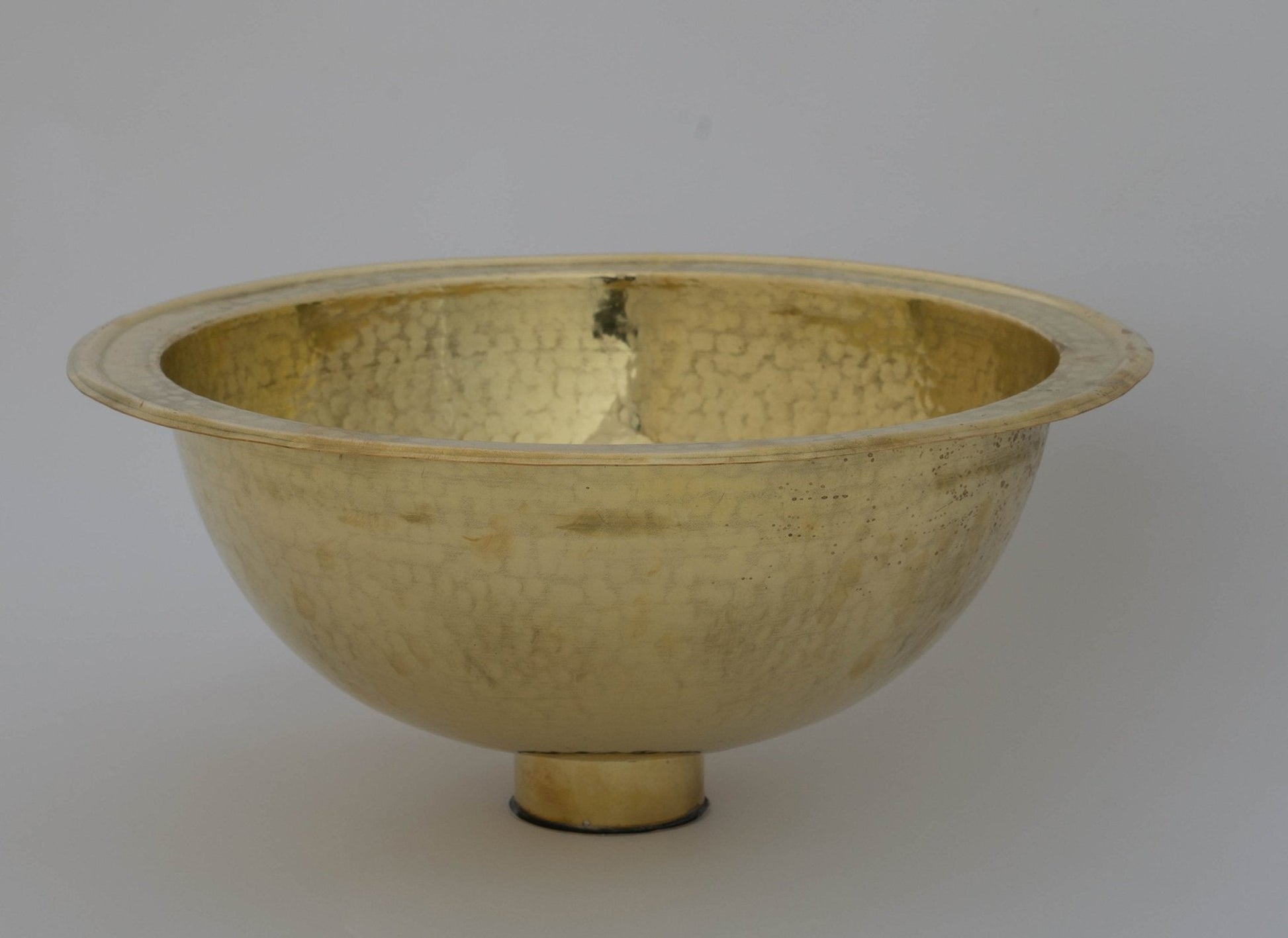 brass hammered sink
