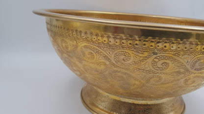 Engraved Moroccan Copper Vessel Sink  - Moroccan bathroom sink