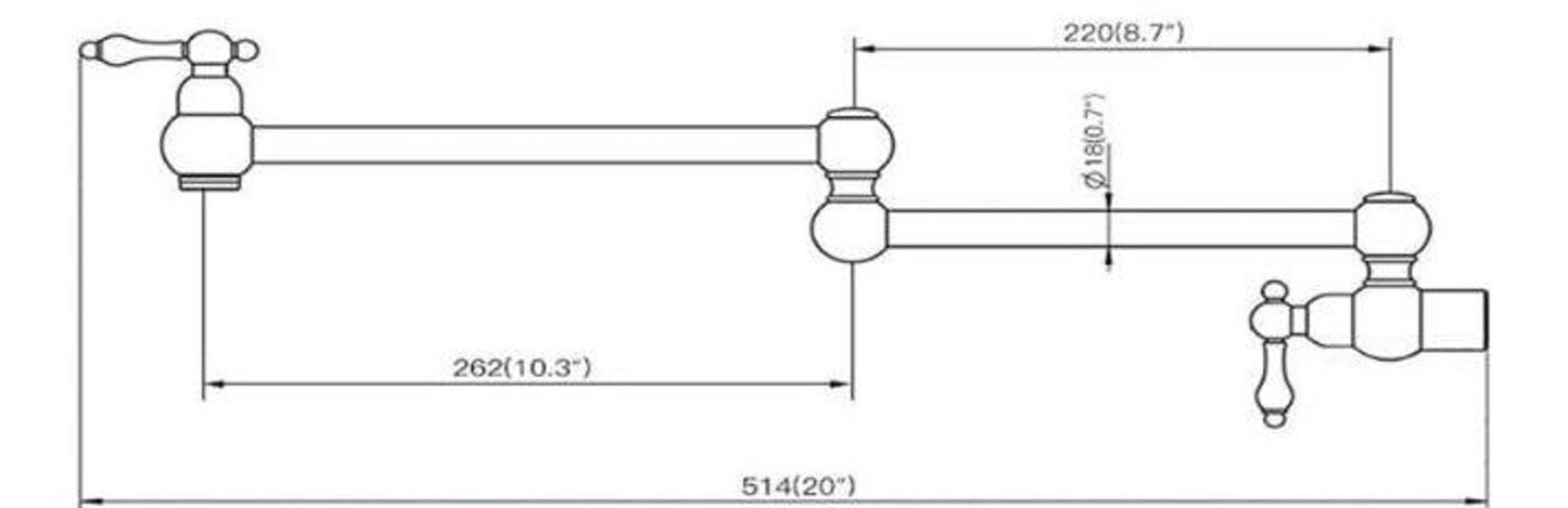 Unlacquered Brass Pot Filler