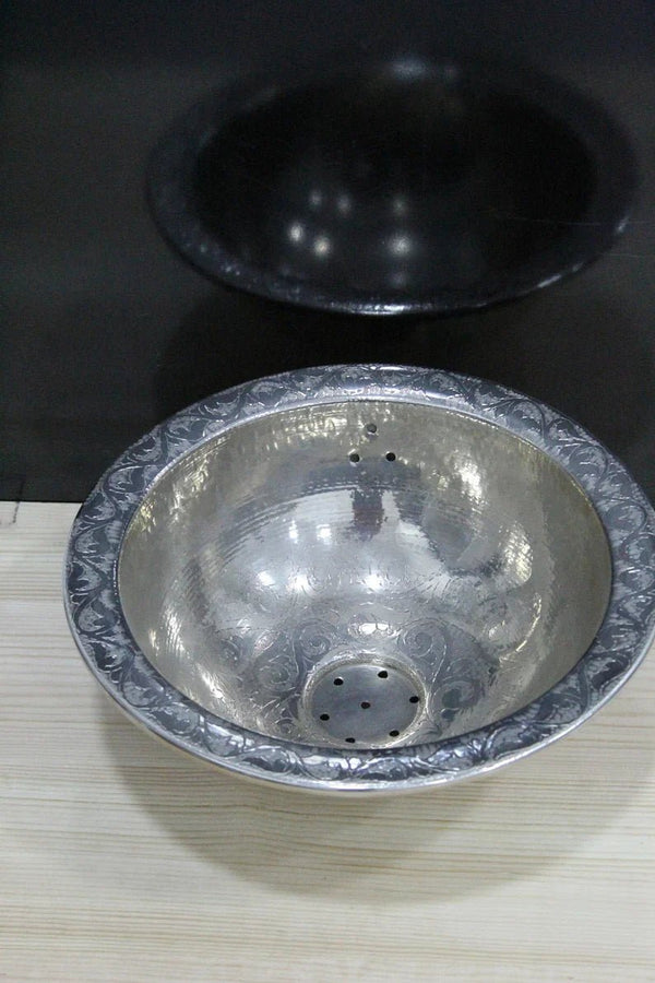 Handmade Silver Round Sink - Unique & Stylish Bathroom Fixture