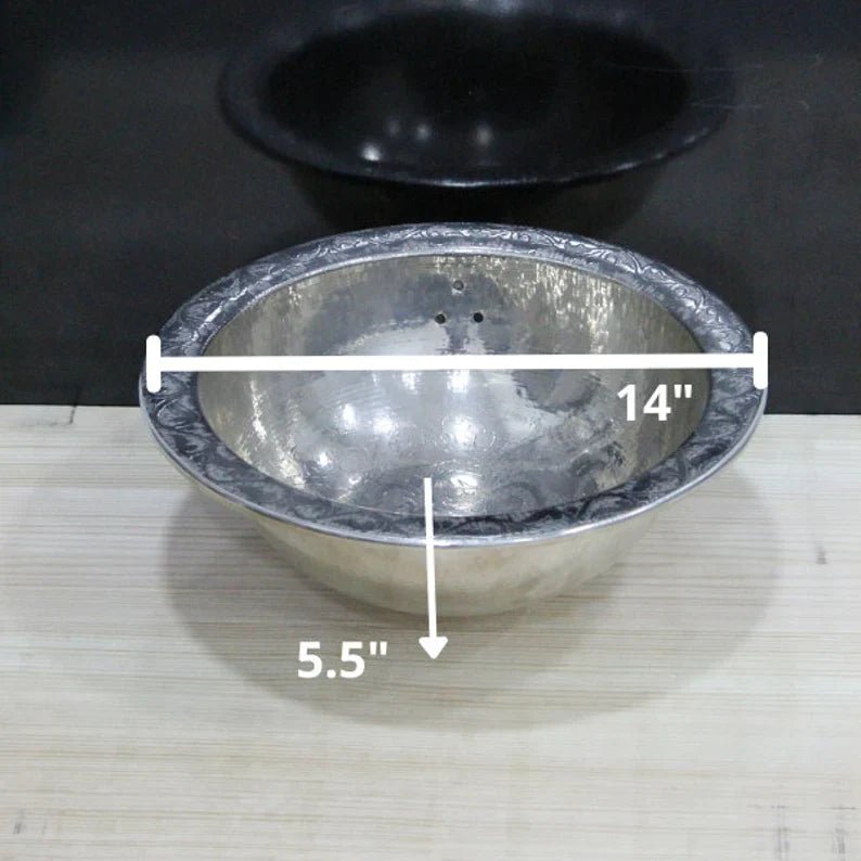 Handmade Silver Round Sink - Unique & Stylish Bathroom Fixture