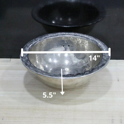 Handmade Silver Round Sink - Unique & Stylish Bathroom Fixture
