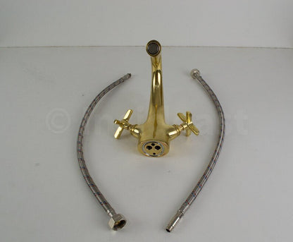 Brass Single Hole Bathroom Faucet - Unlacquered Brass Faucet