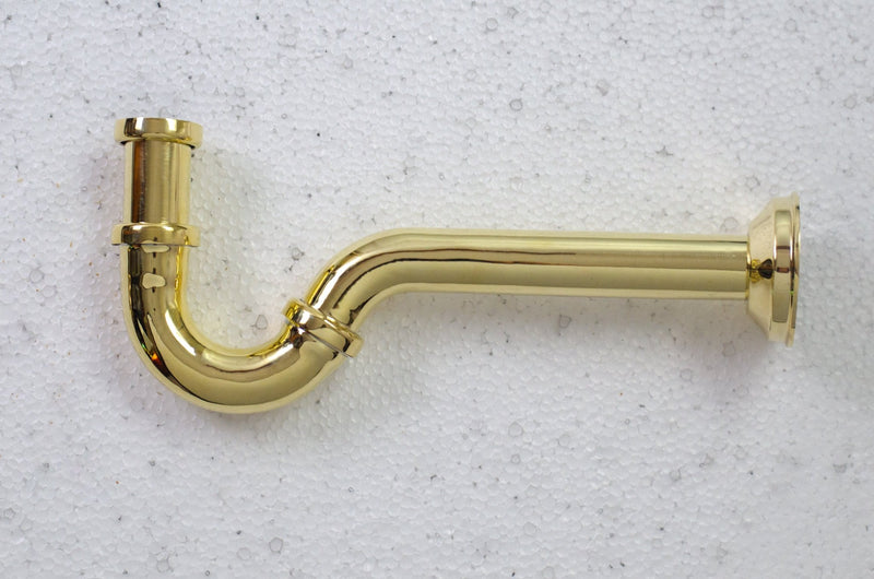 Unlacquered Brass Bathroom Trap - Solid Brass Pop-up Drain