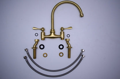 Robinet de cuisine en laiton non verni - Robinet de pont en laiton non verni