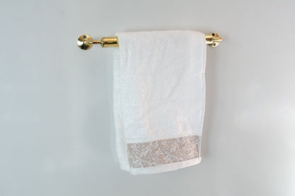 Unlacquered Brass Towel Holder - Bathroom Towel Rail