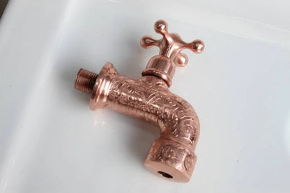 Handmade Copper Water-Tap, Moroccan Handmade Engraved Copper Finish Faucet